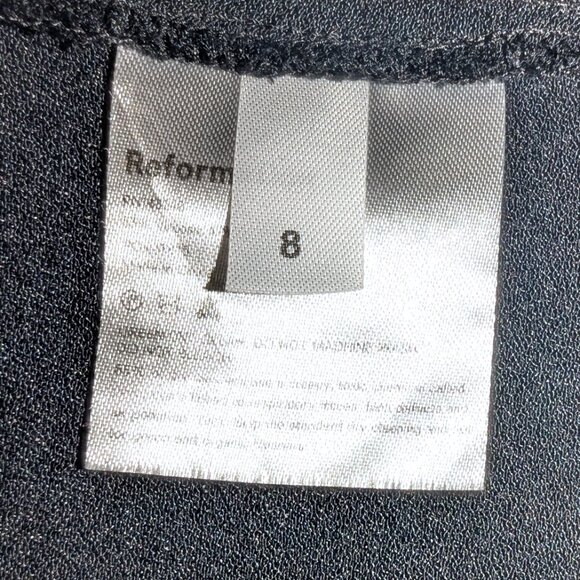 Reformation | Classic Black Crimini Midi Dress | Size 8 - Picture 9 of 11